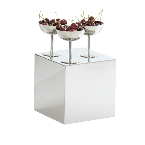 Cal-Mil 23872-8-49 Milo 8" x 8" x 8"H Chrome Finish Display Riser