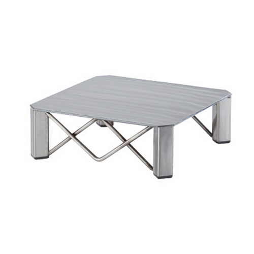 Cal-Mil 3417-3 Industrial 10" x 10" x 3"H Polished Metal Display Riser