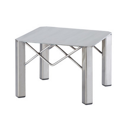 Cal-Mil 3417-7 Industrial 10" x 10" x 7"H Polished Metal Display Riser