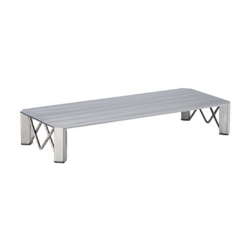 Cal-Mil 3418-3 Industrial 20" x 8" x 3"H Polished Metal Display Riser