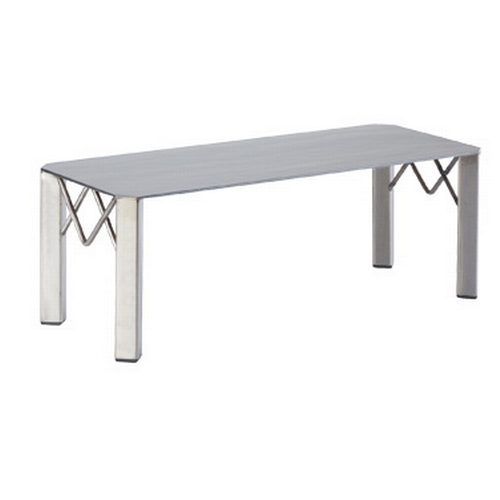 Cal-Mil 3418-7 Industrial 20" x 8" x 7"H Polished Metal Display Riser