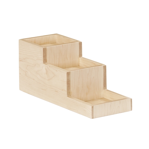 Cal-Mil 3665-71 Blonde 4.5" x 14.25" x 6"H Maple Wood 3-Tier Display Riser
