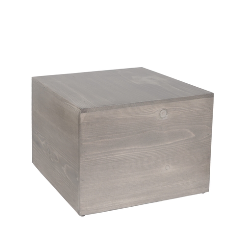 Cal-Mil 432-9-110 Aspen 12" x 12" x 9"H Gray Pine Wood Display Riser
