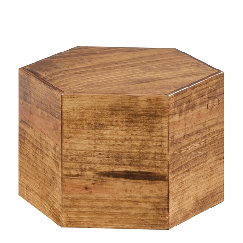 Cal-Mil 435-8-99 Madera 12" Dia. x 8"H Rustic Pine Hexagon Display Riser