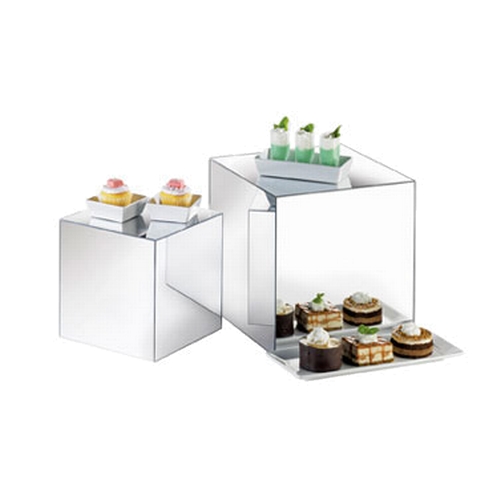 Cal-Mil MC700 12" x 12" x 12"H Mirror Acrylic Nestable Display Riser