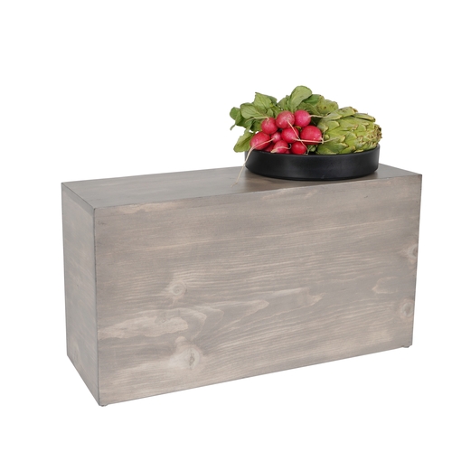 Cal-Mil 166-11-110 Aspen 7" x 20.5" x 11"H Gray-Washed Pine Wood Riser