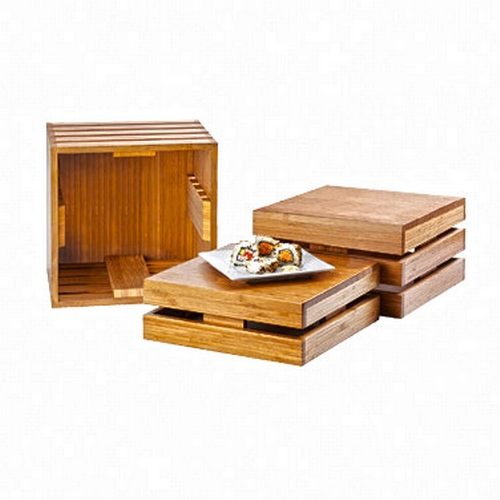 Cal-Mil 1944-6-60 Bamboo 6" x 6" x 6"H Square Crate Riser
