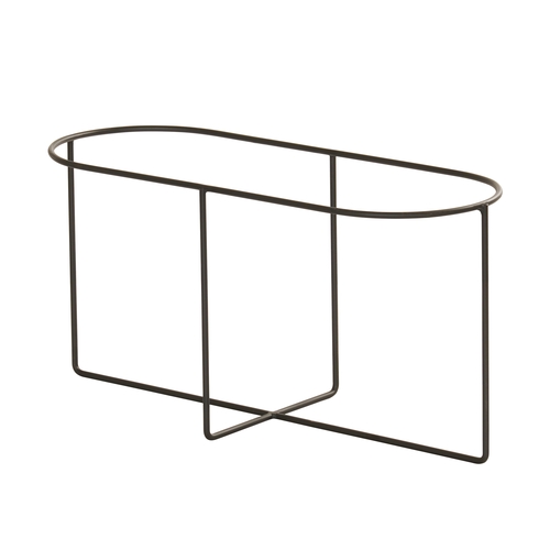 Cal-Mil 23864-10-13 Madison 20.5" x 8.25" x 10"H Black Wire Platter Riser