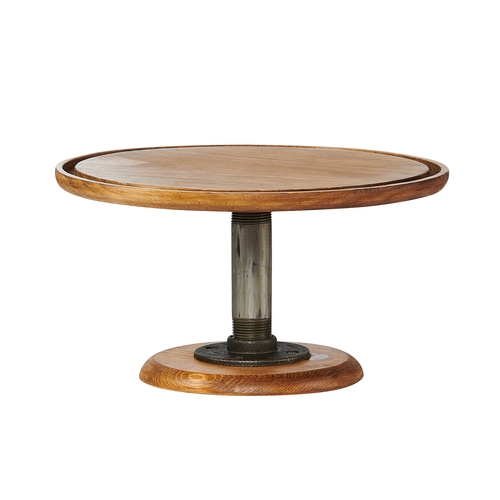 Cal-Mil 4310-7-99 Madera 12.75" Dia. x 7"H Rustic Pine Cake Stand