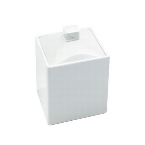 Cal-Mil 1432-15 4" x 4" White Melamine 12 oz. Storage Jar - 3 Each