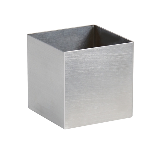 Cal-Mil 22107-55 4" x 4" x 4"H Stainless Steel Storage Jar - 3 Each