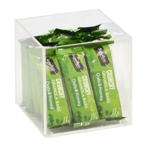 Cal-Mil 22311-4-12 4" x 4" x 4"H Crystal Clear Storage Box - 4 Each