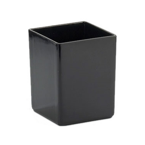 Cal-Mil 1391-13M Cater Choice 5" x 5" Black Melamine Square Box - 2 Each