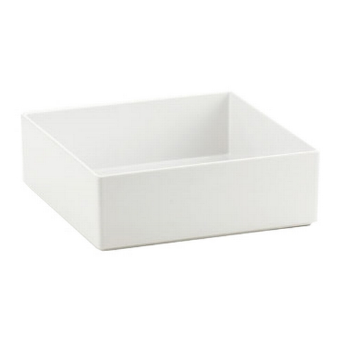 Cal-Mil 1393-15M Cater Choice 10" x 10" White Melamine Square Box - 2 Each