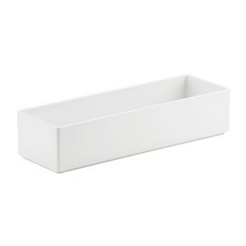 Cal-Mil 1396-15M Cater Choice 5" x 15" White Melamine Rectangular Box 