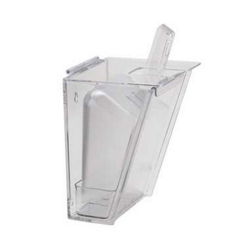 Cal-Mil 356 6" x 5.25" Clear Polycarbonate Wall Mount Scoop Holder