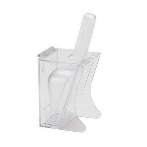 Cal-Mil 789 4.5" x 4" Clear Polycarbonate Scoop Holder w/ Drip Tray