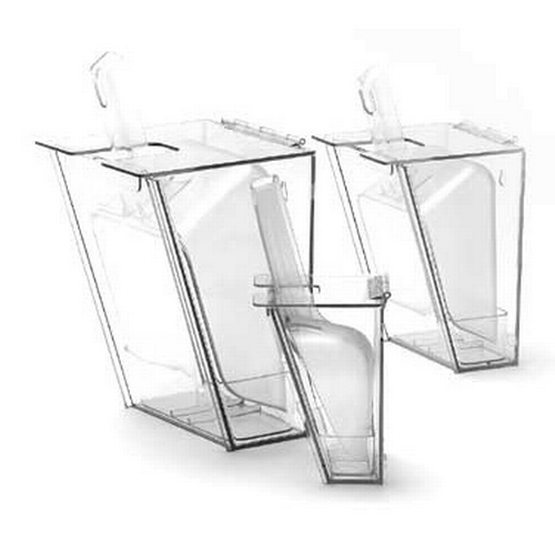 Cal-Mil 790 4.5" x 4" Clear Polycarbonate Wall Mount Scoop Holder