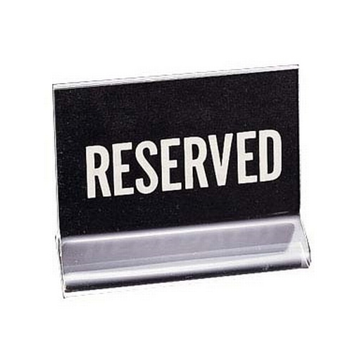 Cal-Mil 500 Classic 4.5" x 3.5"H Clear Acrylic "Reserved" Message Holder