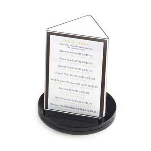 Cal-Mil 507 Classic 4" x 6"H Clear Acrylic Triangle Card Holder - 1 Doz