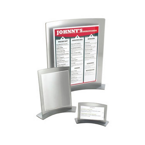 Cal-Mil 828 Forma 8.5" x 11"H Silver Acrylic Card Holder Frame - 6 Each