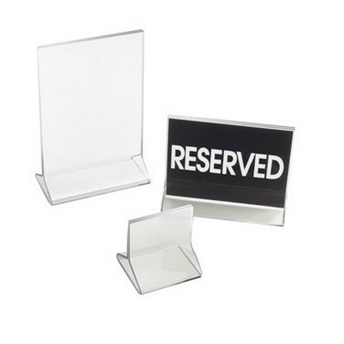 Cal-Mil P406 Classic 4" x 7"H Clear Acrylic Card Holder - 4 Dozen