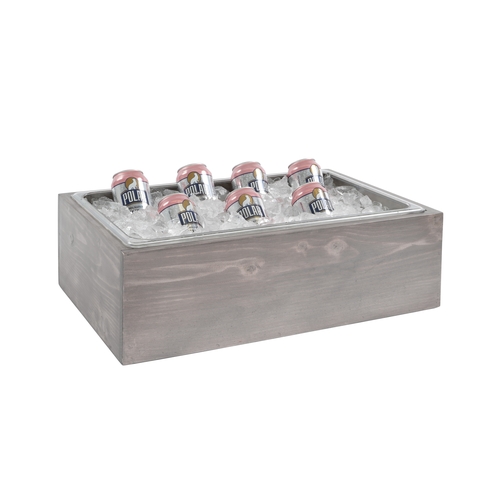 Cal-Mil 3360-12-110 Aspen 12.5" x 21.5" x 6"H Gray Pine Wood Ice Housing
