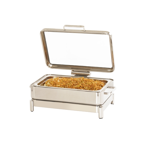 Cal-Mil 23718-49 26" x 18.5" x 10"H Chrome Induction Chafing Dish