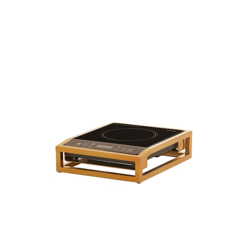 Cal-Mil 23788-130 Brooklyn 13" x 15" Antique Brass Countertop Induction Unit