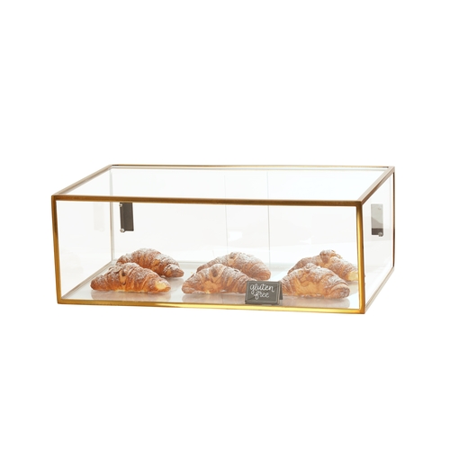Cal-Mil 23753-130 Brooklyn 28" x 17" x 10"H Antique Brass Display Case