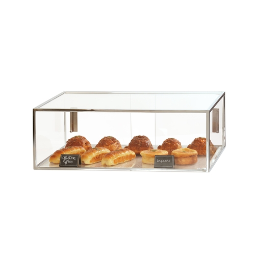 Cal-Mil 23753-49 Milo 28" x 17" x 10"H Chrome Metal Stackable Display Case