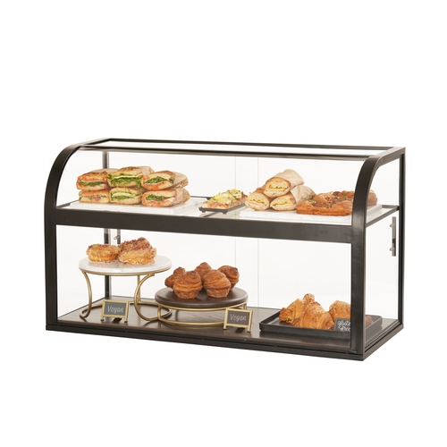 Cal-Mil 23754-112 Heritage 42" x 17" Stained Oak Arched Display Case