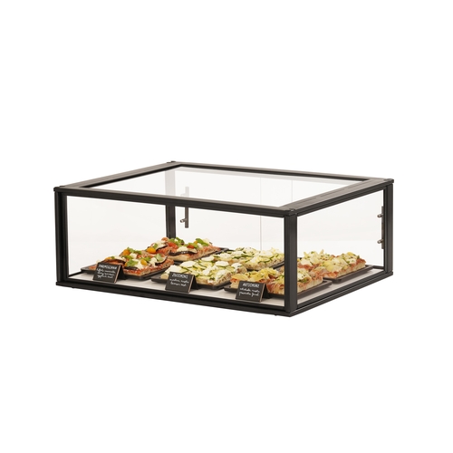 Cal-Mil 23764-1-13 Onyx 30" x 24" x 11"H White Composite 1-Tier Display Case