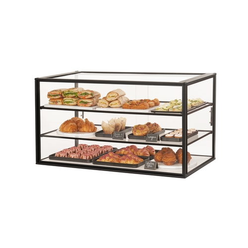 Cal-Mil 23765-3-13 Onyx 42" x 24" x 23"H White Composite 3-Tier Display Case