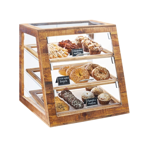Cal-Mil 3432-99 Madera 21" x 21.5" x 21.5"H 3-Tier Bakery Display Case