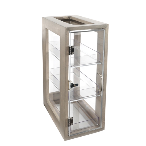 Cal-Mil 1204-110 Aspen 13" x 8" Clear Acrylic 3-Tier Bread Case