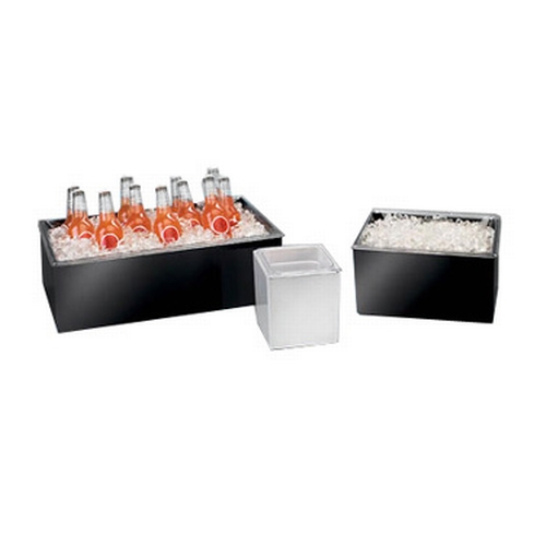 Cal-Mil 475-10-13 10" x 12" x 7"H Black Melamine Ice Display Housing