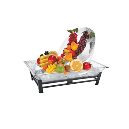 Cal-Mil IP102-13 28.5" x 20.5" x 10"H Black Steel Ice Display Pedestal