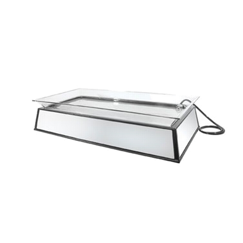 Cal-Mil IP201-220 48" x 24" x 14"H Black Plastic Ice Display Pedestal - 220v