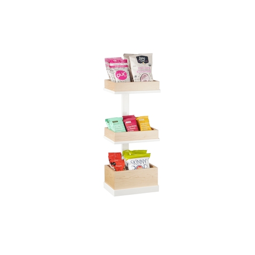 Cal-Mil 22319-15 9.5" x 7" x 20.5"H White Metal Merchandising Stand
