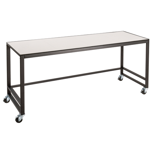 Cal-Mil 22340-72-15 72" x 24" Metal Frame Merchandising Table w/ White Top