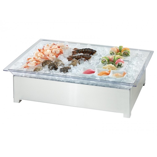 Cal-Mil 3033-55 28.5" x 20.5" x 8.5"H Stainless Steel Ice Pedestal