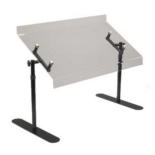 Cal-Mil 751-3 30" x 18" Portable Sneezeguard w/ Black Metal Frame