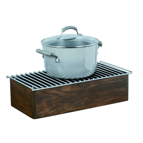 Cal-Mil 22423-112 Heritage 10" x 10.25" x 5.5"H Vintage Wood Chafing Dish