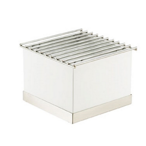 Cal-Mil 3011-55 Luxe 12" x 12" x 8.25"H White Metal Chafing Dish Frame