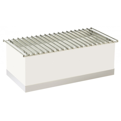 Cal-Mil 3012-55 Luxe 22" x 12" x 8.25"H White Metal Chafing Dish Frame