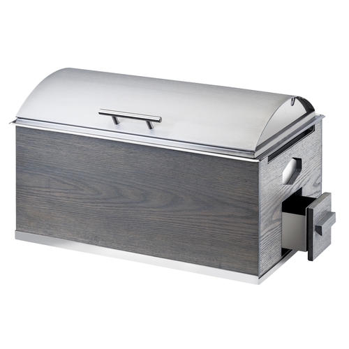 Cal-Mil 3828-83 Ashwood 22" x 14" x 13.5" Gray Oak 8 Qt. Chafing Dish