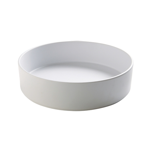Cal-Mil 22013-10-15 Hudson 10" Dia. x 2.5"H White 72 oz. Melamine Bowl - 6 Each