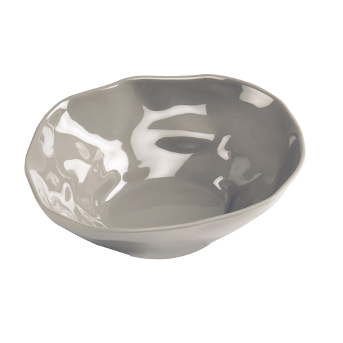 Cal-Mil 22305-8-102 Marin 7.5" Dia. x 2"H Ash Grey Melamine Bowl - 6 Each