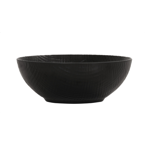 Cal-Mil 22329-11-13 Sedona 10.5" Dia. x 3"H 125 oz. Black Melamine Bowl - 6 Each